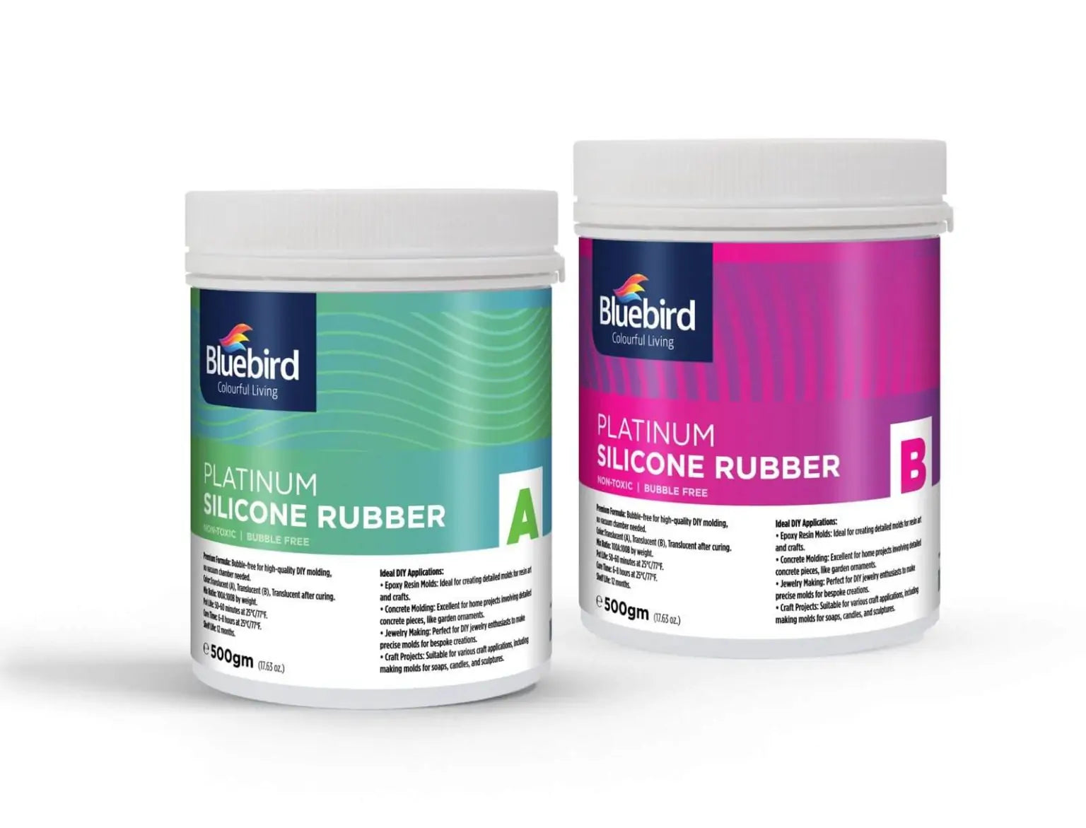 Bluebird Platinum Silicone Liquid Rubber - Set of 1 kg - Epoxy Mold Making